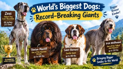 World’s biggest dogs, featuring record-breaking giant breeds and towering canine companions